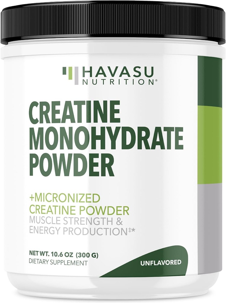 Micronized Creatine Monohydrate Powder - Post Processet Recovery Drink - Muscle, Strength and Energy Production - 5g Unflavored, Non-GMO, Vegan and Glutten Free Creatine Powder for Men - 60 Services