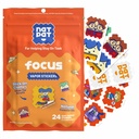 NATPAT Focus Patch Focus Enhanceing Stickers for Kids and Adults - Υγιής Εγκεφαλική Υποστήριξη για την Προσοχή, Εστίαση και Συγκέντρωση - Χημικά και Χωρίς Ναρκωτικά - 24 Count - BuzzPatch Natural Patch
