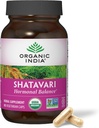 ORGANIC INDIA Shatavari Capsules - Herbal Supplement, Destekler Hormonal Denge, Immune System Support, Vegan, Gluten-Free, USDA Organic, Supports Reproductive Health - 180 Capsules