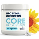 Core Med Science Liposomal Quercetin, 200 mg (60 Capsules) - Quercetin Supplement Supports C ve çinko Abxia - Immune System & Heart Health, Gluten-Free & Dairy-Free