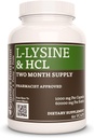 Remedy'nin beslenme L-Lysine HCL | 1.000 mg, 60 Vegan Capsule Amino Asit Diyeter Supplement | İki Ay Supply
