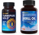 BioEmblem Antarktika Krill Oil Supplement Turmeric Curcumin with Klinik olarak Studied TurmiPure