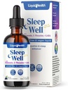LIQUIDHEALTH Sleep Well Natural Sleep Aid Melatonin Drops - Better Sleep & Mood, Relax & Calm Mind, Fall Asleep Faster Stay Asleep Longer - USA, Vegan, Sugar-Free, Drug Free, Non-GMO (2 oz)