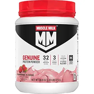 Kas Süt Gerçek Protein Toz, Strawberries 'N Crème, 1.93 Pounds, 13 Hizmet, 32g Protein, 3g Sugar,uba, Vitamins A, C & D, NSF Spor için sertifikalı, Energize Snack, Ambalaj Vary