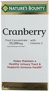 Nature's Bounty Cranberry Diyetary Supplement 60 Soft Gels (Pack of 3)