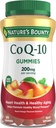 Nature's Bounty CoQ10 Gummies, Supports Heart Health, CoQ10 200 mg, Peach Mango Flavor, 60 Count Count Count