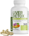 Bronson Liver Detox Advanced Detox & Cleansing Formula υποστηρίζει τη λειτουργία του ήπατος υγείας με το κριθάρι γάλακτος, ρίζα δαντελίων, κουρκουμά, φύλλο Artichoke & More, μη ΓΤΟ, 360 κάψουλες χορτοφαγικών