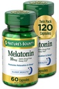 Doğanın Bounty Melatonin, Rahatlama ve Uyku Sağlığı, 10 mg, Capsules, 60 Ct (2 Pack)