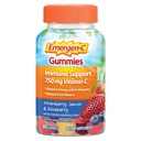Emergen-C 750 Yetişkin Için C Gummies, Immune Support Gummies, Gluten Free, Strawberry, Lemon ve Blueberry Flavors - 45 Count Count