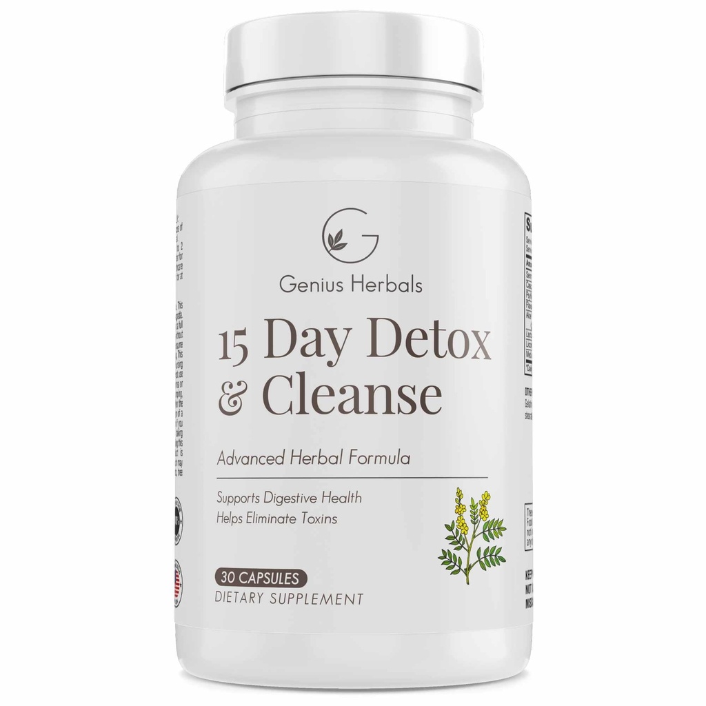15 Ημέρα Detox και Cleanse - Βοηθά στην εξάλειψη τοξίνες, υποστηρίζει Digestive Υγεία