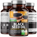 Bir Beslenme N1N Premium Siyah Tohum Yağı [Max Güçlü, 1000 mg]% 100 Cold-Pressed Nigela Sativa Digestion, Immune System and Common Comfort and Mobility, 120 Caps