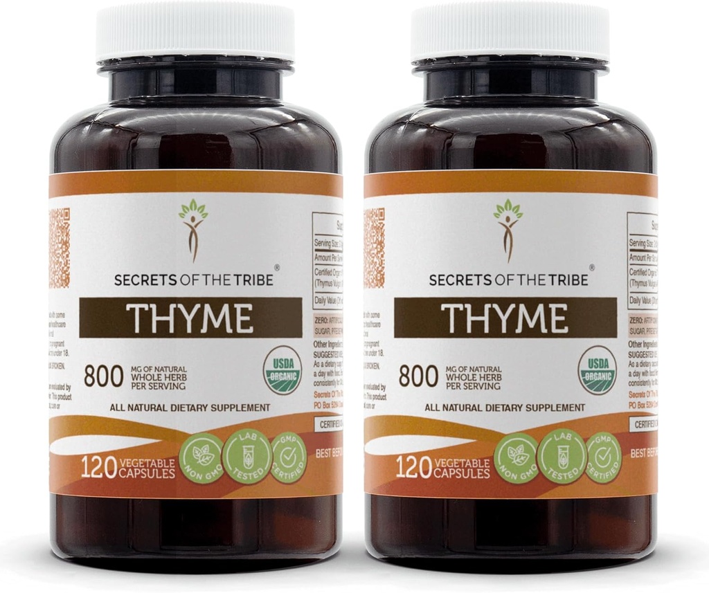 Tribe Youme 2x120 Capsules'in Sırları, Sebze Kapsülleri ve USDA Organik Thymus Vulgaris Toni Etkisi (2x120 Capsules) ile Yapıldı.