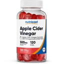 Nutricost Apple Cider Ξίδι 500mg, 120 Gummies, Μήλο Γεύση - Χωρίς γλουτένη, Μη ΓΤΟ, Χωρίς Σιρόπι καλαμποκιού