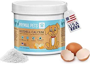 Evcil hayvanlar için yumurta kabuğu - 12 oz. Doğal, Ultra-Pure Egg Shell Mineral Tozu Kediler ve Köpekler için Tamam - Yüksek Absorpsiyon, Bone, Joint, Heart, Immune Health