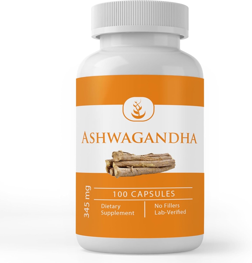 PURE ORIGINAL INGREDIENTS Ashwagandha (100 Capsules) Her zaman Pure, No Wordss Or Fillers, Lab TY