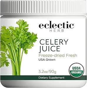Eclectic Herb - Celery Juice | Beslenme Supplement | Hydration + Wellness Desteği, Vitaminler + Mineraller | Freeze kıl, USDA Organik, Non-GMO, Vegan (3.2 oz | 90 g)