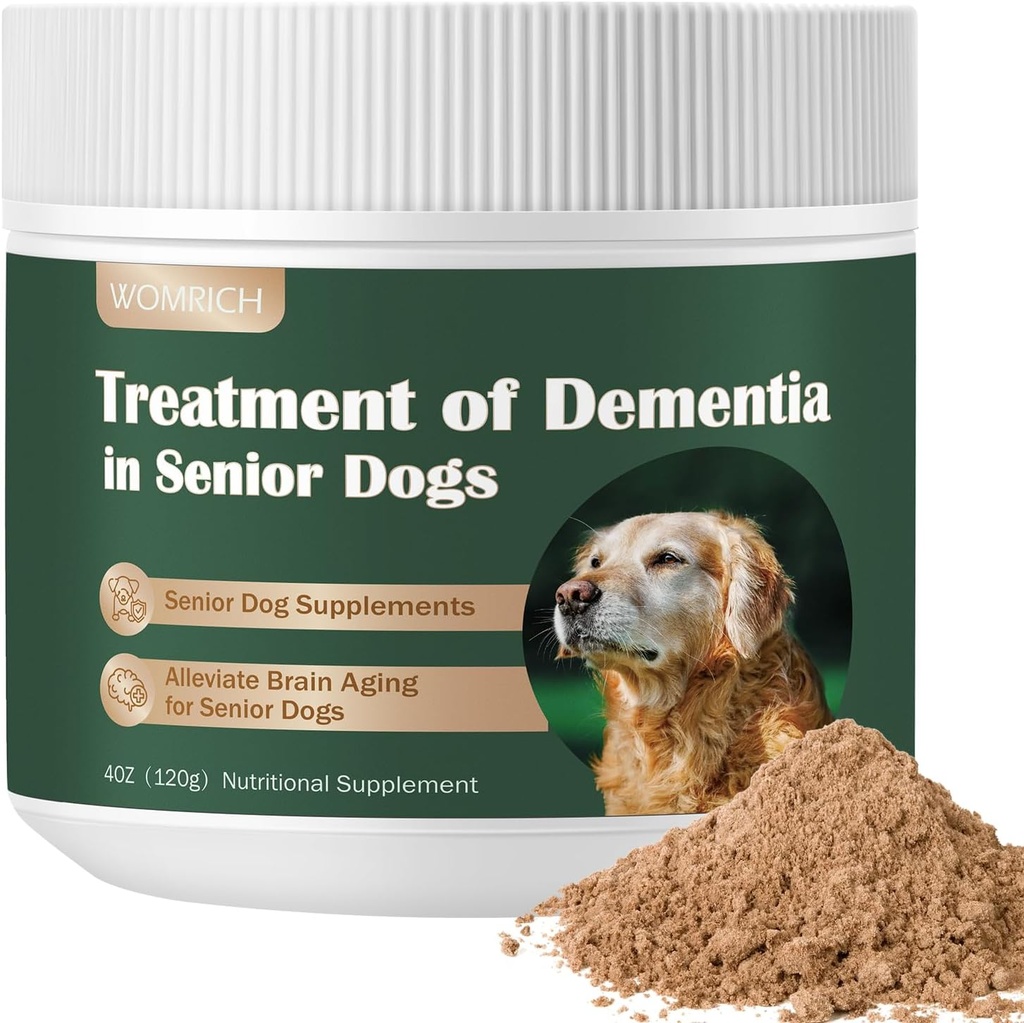 Senior Dog Supplements Dog Dementia Supplement Mushroom Toz for Dogs 120g | Köpekler için Bilişsel Tamamlama | Canine Cognitive Dys function Toz