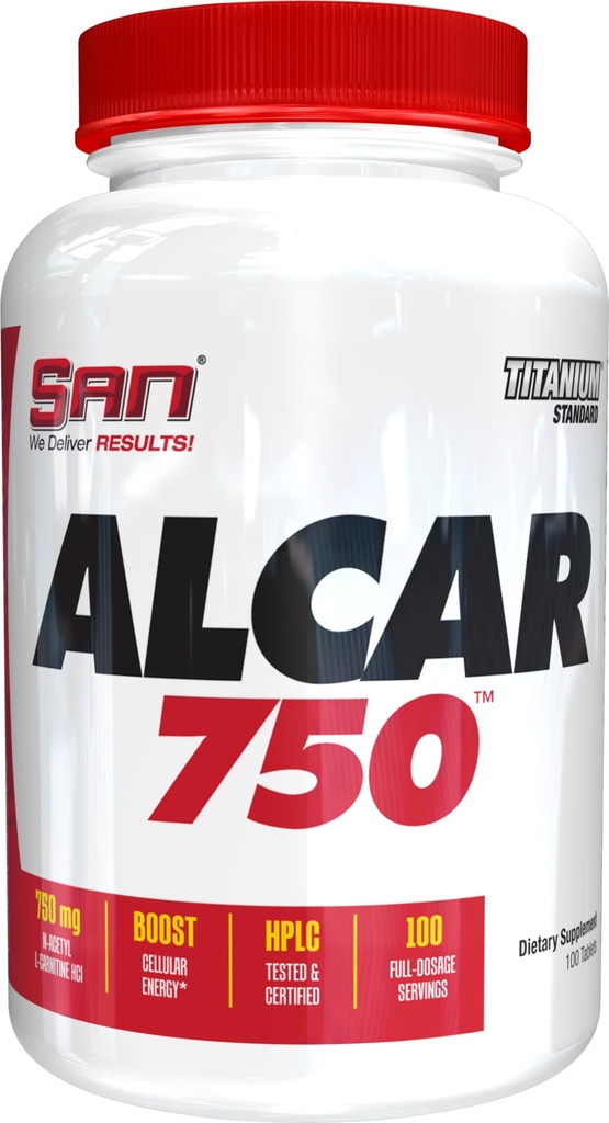 Alcar 750 - Enerji, Focus ve Fat Metabolism 100 Hizmet için Saf Acetyl L-Carnitine