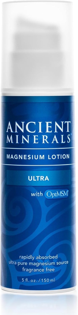 Antik Minerals Magnezyum Lotion Ultra with MSM Pure True Zechstein Lotion for Topical Application (5oz)