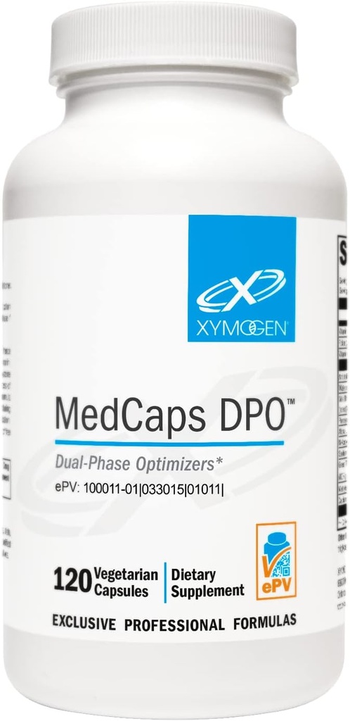 XYMOGEN Medcaps DPO - Διπλής Φάσης Βελτιστοποιητές για το ήπαρ Detox, Cleanse και Υγεία - Συμπλήρωμα στήριξης ήπατος με το γάλα Thittle, Alpha Lipoic Acid και Artichoke Extract - Χορτοφαγικά (120 Κάψουλες)
