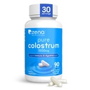 Zena Nutrition Pure Colostrum Capsules, 1500mg συμπλήρωμα, Grass Fed Bovine Colostrum, Υποστηρίζει την ανοσοποιητική και επιπεφυκτική υγεία, προωθεί την υγεία των ορνίθων, χωρίς γλουτένη, χωρίς λίπος, 1 μήνα προσφοράς, 90 κάψουλες