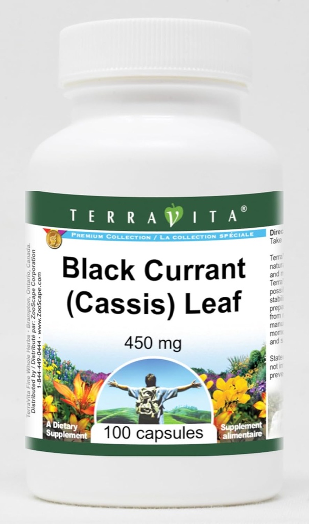 Μαύρο σταφύλι (Cassis) Leaf - 450 mg (100 κάψουλες, ZIN: 513765) - 3 συσκευασίες