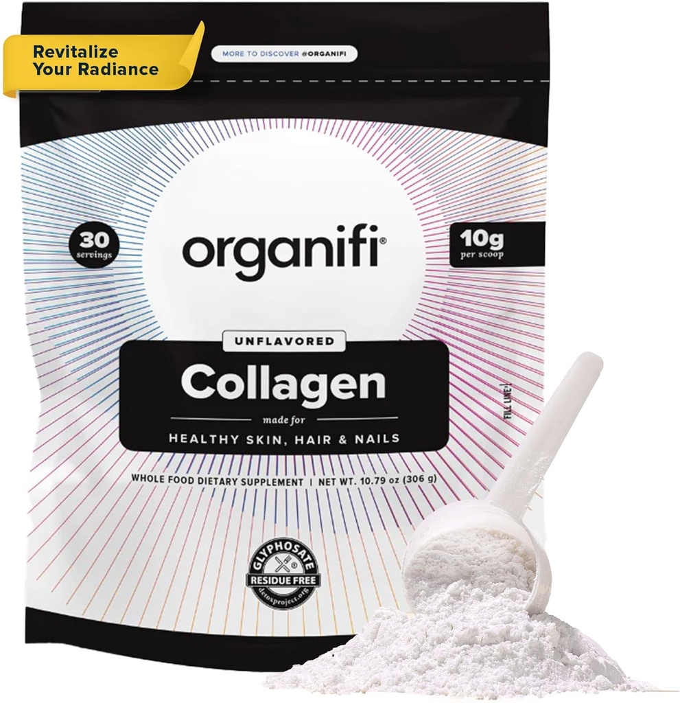 Organiz Toz - Fuller Saç, Güçlü Çiçeği ve Saçt Skin - Replenish ve Rebuild Your Body - Gluten-Free, Dairy-Free, and Soy-Free Hydrolyzed Multi Collagen,, 30 Servisler