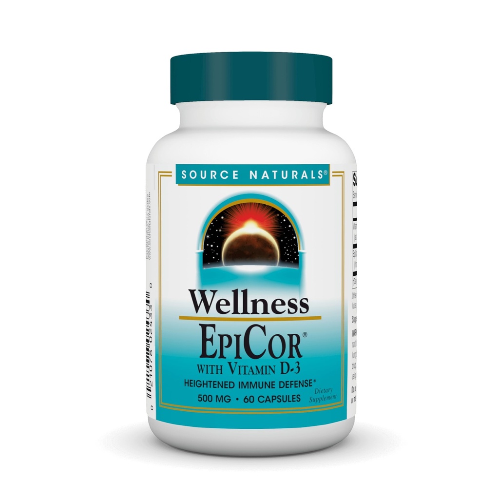 Source Naturals Wellness EpiCor with Vitamin D-3 for Heshima Immune Defense * - 60 Capsules