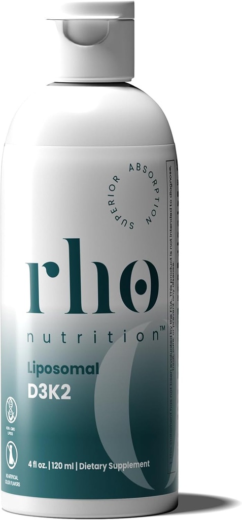 Rho Beslenme Liposomal D3K2 - Ultra Yüksek Abhidrasyon Sıvı Vitaminler D3 ve K2 Tamam - Immune System & Genel Sağlık; Güçlü Bones & Muscles ve sağlıklı bir Kalp