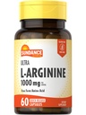 Sundance L-Arginine 1000 mg Capsules | 60 Kont | Free Form Amino Asit Supplement | Non-GMO ve Gluten Free Supplement Supplement