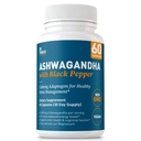 Dr. Tobias Ashwagandha Capsules - 1300mg Organic Ashwagandha Root Extract Per Serving with Black Pepper | Calming Adaptogen Energy & Focus Supplement (60 Vegetarian Capsules)