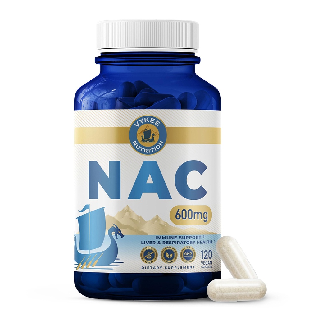 NAC Capsules – 600 mg N-Acetyl L-Cysteine | Vegan, Non-GMO | Supports Antioxy Production, Liver Health & Immune Function | 120 Capsules