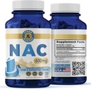 NAC Capsules – 600 mg N-Acetyl L-Cysteine | Vegan, Non-GMO | Supports Antioxy Production, Liver Health & Immune Function | 120 Capsules