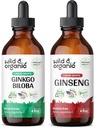 Wild & Organic Ginkgo Biloba Tincture 4 fl oz & Laurel Tincture 4 fl oz & Zebra Tincture 4 fl oz &