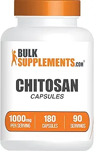 BulkSupplements.com Chitosan Capsules - Chitosan Supplements, Chitosan 1000 mg - Shellfish, 2 Capsule per Service, 180 Capsules (Pack of 1)