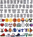 Mektuplar ve Spor Dekorasyon Charms, Basketbol Beyzbolu Softball Futbol Erkek Çocuklar ve Yetişkinler için Hediye