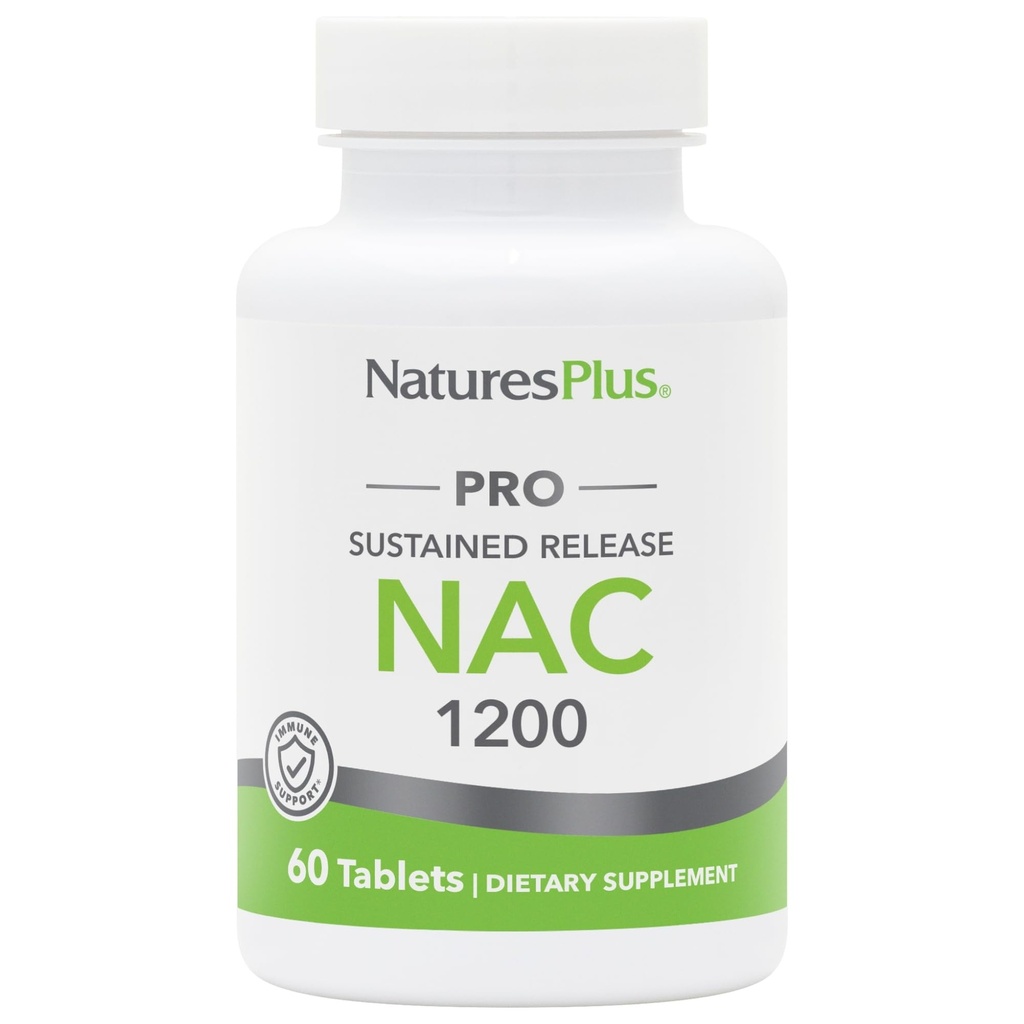 NaturesPlus PRO NAC 1200 mg - 60 Tablets - Crucial for Replenishing Glutathione - Non-GMO, Vegan & Gluten Free - 30 Servings