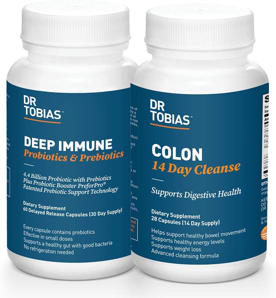 Dr. Tobias Digestive Kickstarter Sche with Colon 14 Day Cleanse & Deep Immune Probiyotiks & Prebiyotiks