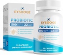 Kadınlar ve Erkekler için probiyotikler, 500 Milyar CFU, 22 Strains + Organik Prebiyotikler, Digestive için Günlük Probiyotikler, Immune, & Gut Health - 90 Capsules