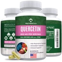 TRUTHENTICS Quercetin with Bromelain and Çinko 1050mg - Immune, Respiratory & Mevsimlik Destek - Non-GMO, Gluten Free - 60 Veggie Capsules
