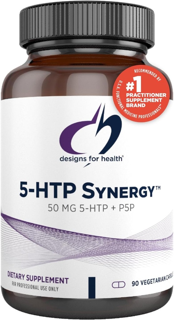B6 (P-5-P) ile Sağlık 5HTP 50 mg için tasarımlar - 5HTP Synergy 50 mg Supplement - Serotonin Precursors to help Support Health Mood + Appetite (90 Capsules)