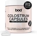 Κάψουλες Bod Colostrum, συμπλήρωμα Colostrum για την υποστήριξη της ανάπτυξης του δέρματος και των μαλλιών, ανοσοποιητική υποστήριξη, υγεία των ούλων, μυών & ευεξίας, IgG 30% Pure Superfood χάπια Bovine Colostrum, Αγεύση, 30 Υπηρεσίες