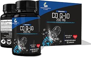 Araştırma Laboratuvarları Gelişmiş Abxia 200 mg CoQ10 w/Black Pepper Extract. 90 Softgels. Organik, Gluten Free, Heart Health Support, Energy Production, Antioksi Supplement