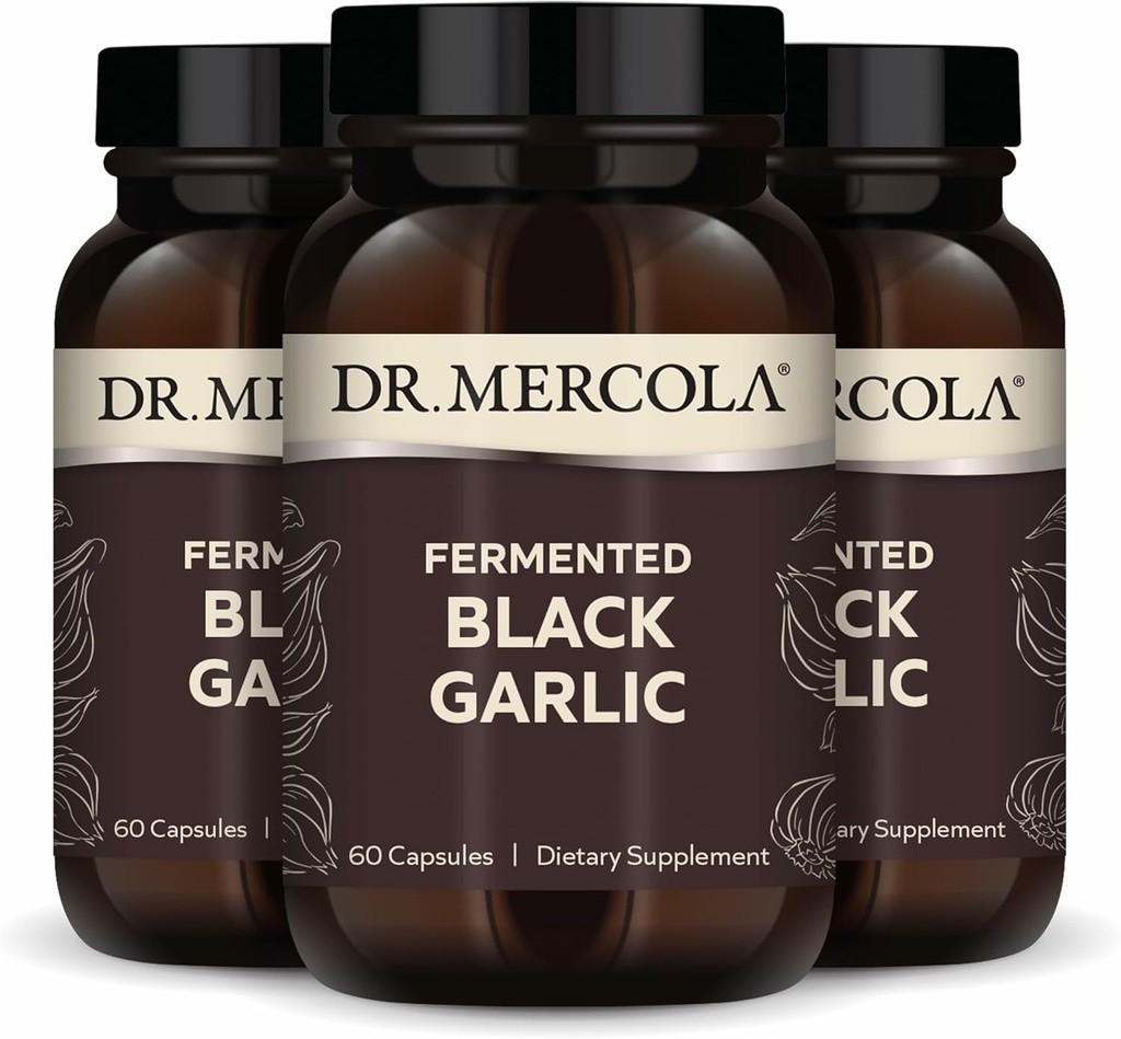 Δρ Mercola Fermented Μαύρο Σκόρδο, 90 Σερβίρει (180 κάψουλες), Συμπλήρωμα διατροφής, Υποστηρίζει την Ανοσολογική Υγεία, Μη ΓΤΟ