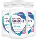 Συμπλήρωμα HCL βερβερίνης 1500mg - Κάψουλες λιποσωμικής βερβερίνης για γυναίκες και άνδρες, ενεργοποιητής AMPK για καρδιοαγγειακή υγεία, χωρίς ζάχαρη, μη ΓΤΟ,180 Softgels