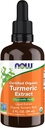 NOW Foods Supplements, Certified Organic Turmeric Extract, Ayurvedic Herb, Liquid Extract, Organic Turmeric Root 2 fluid ounces