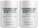 Codeage Fermented Digestive Enzymes Supplement 3-Month Supply - 14 Digestive Enzymes, Probiotics, Prebiotics, Fermented Botanicals, Plant-Based Multi Pancreatic Enzymes - 1 Capsule a Day - 2-Pack