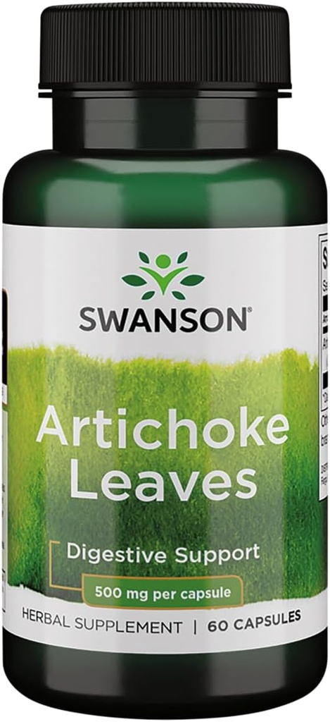 Swanson Artichoke Leaves (Cynara Scolymus) 500 Milligrams 60 Capsules