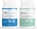IBSolution Gut Health Sche - All Natural Gut Health Support & Premium Probiyotiks w/ 40 Milyar CFU for Support of Irregular Bowels, Bloating, Constipation, Gas, Abdominal Pain - 2 Pack (120 Caps)