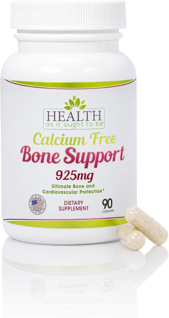 Health As It Ought To Be Macau Free Bone Support Supplement | Ultimate Bone and Cardiovascular Protection | 90 Capsules